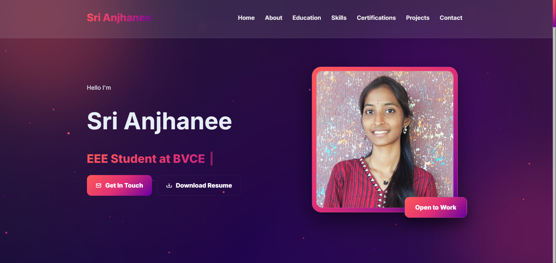 Portfolio screenshot